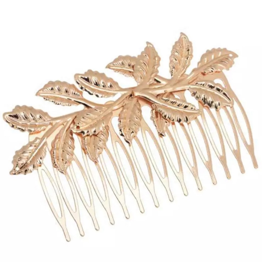 Gold Leaves Hair Comb